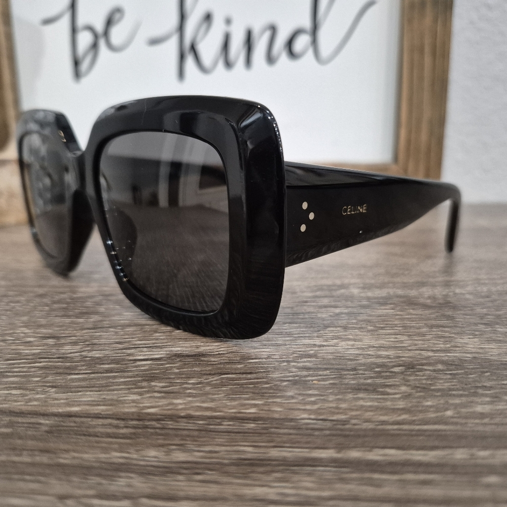 Celine Black Square Oversized Sunglasses - Picture 3 of 9
